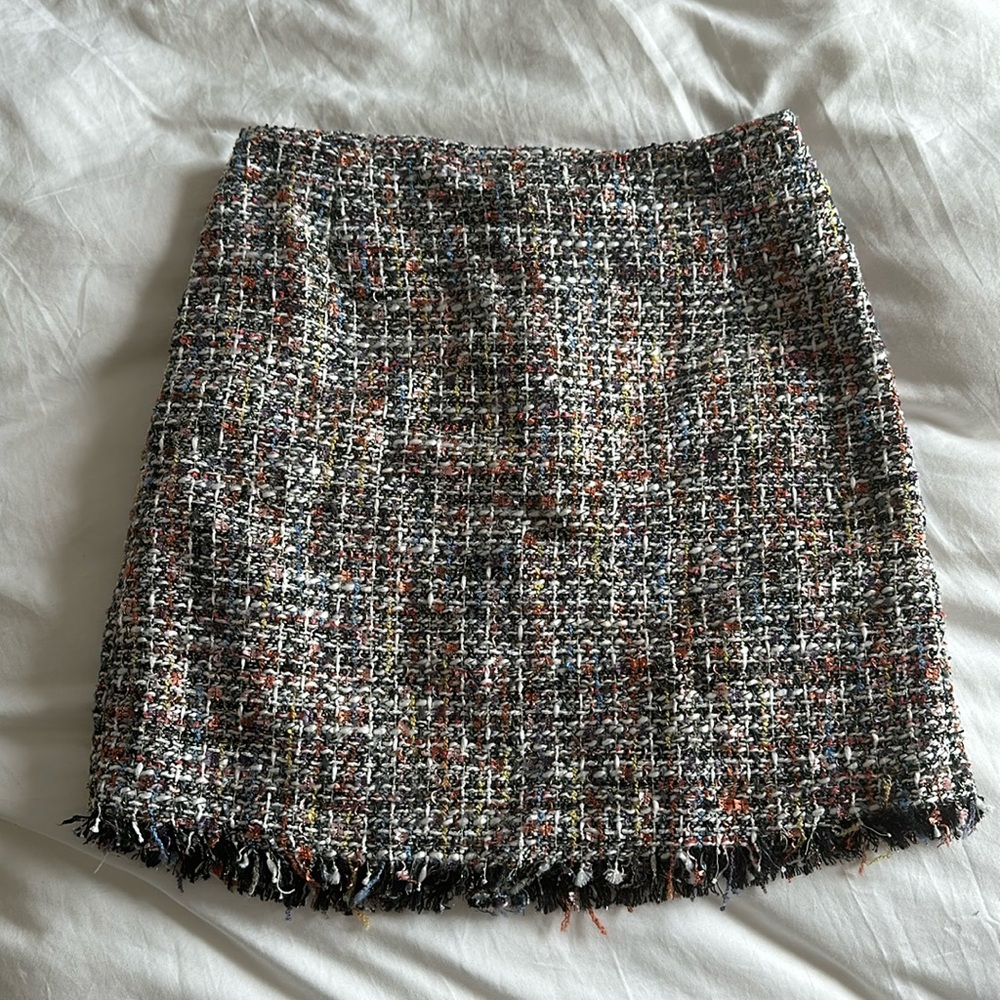 Multi colored Tweed Mini Skirt